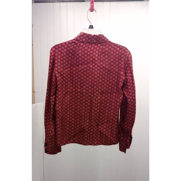 Vintage Fred Rothschild silky button down blouse, cropped size M - Picture 2 of 6